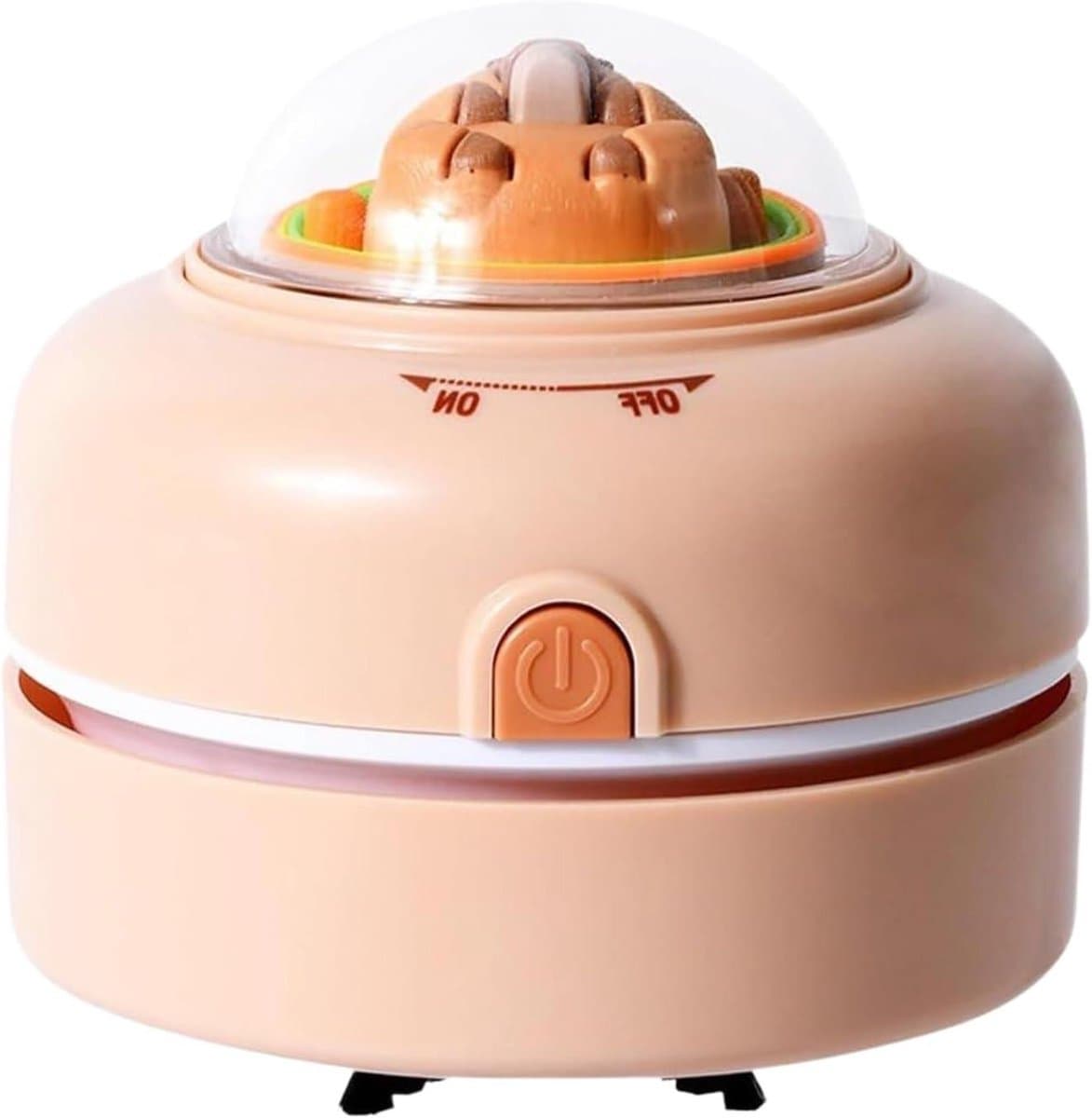 Bureau Stofzuiger - Draagbare Kruimeldief - Bureau Reinigen - Laag Geluidsniveau - 8.5 cm Hoog - Bruin