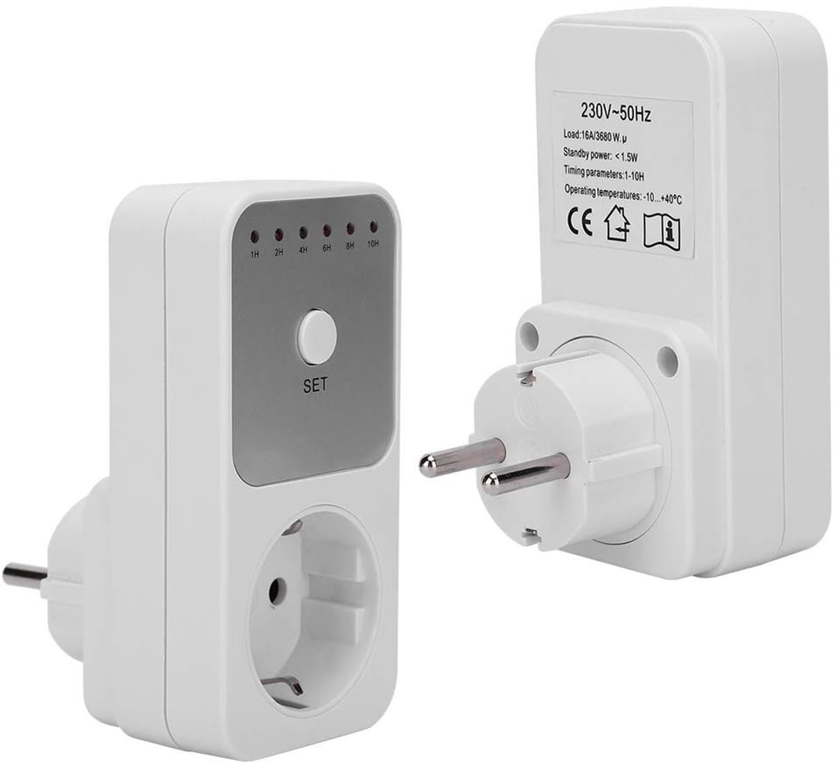 Dailygoody - Timer Stekkerschakelaar - Countdown-Timer - Energiebesparende Controller - Wit - Elektrische Apparaten - Stroomverbruik - Geschikt voor H