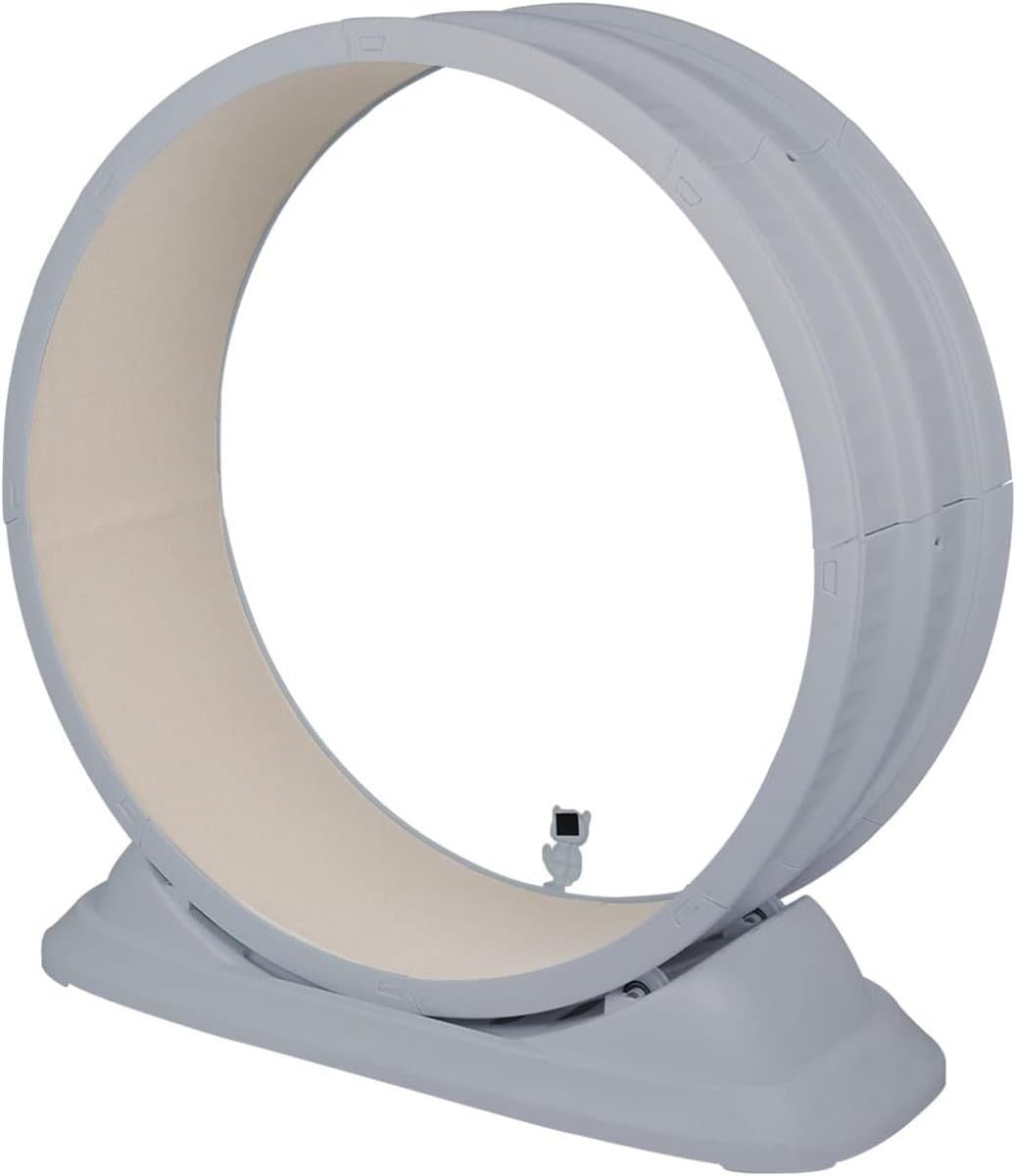 Katten Loopwiel - Huisdier Fitness - Binnen Trainen - Stille Werking - 73 cm Diameter - Grijs