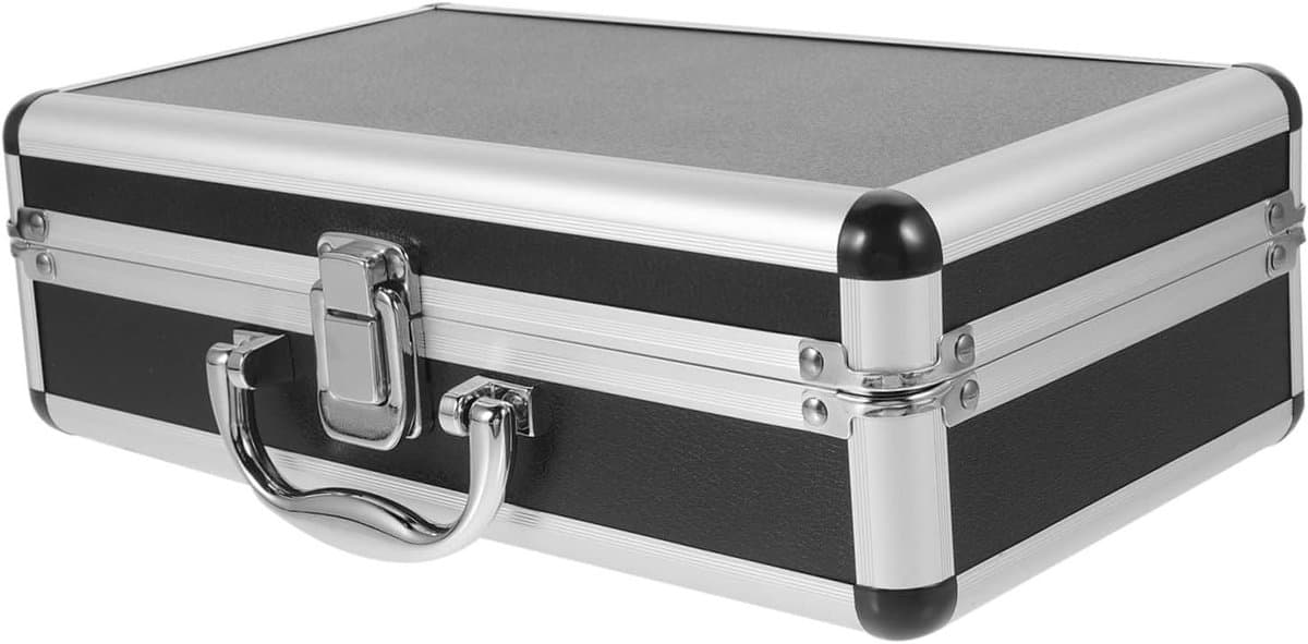 Microfoonkoffer - Microfoonhouder - Draagbare Opberging - Verstelbare Schuimvoering - 30 x 17 x 9.5 cm - Zwart