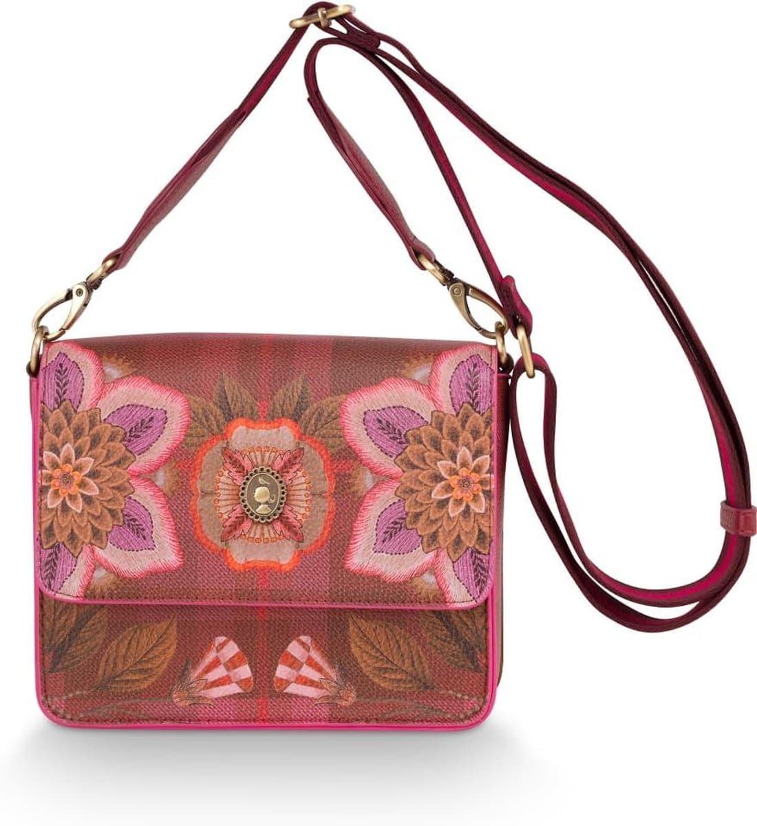 Portemonnee - Dames portemonnee - Geldzaken organiseren - Chic bloemenmotief - 18 x 10.5 x 3 cm - Multicolor