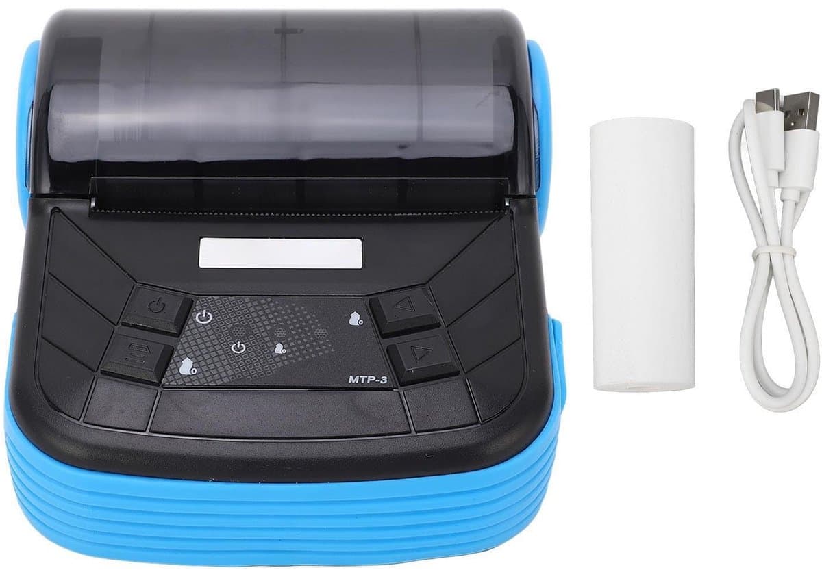 Allecto - Draagbare Thermal Bluetooth Printer - Ontvangst- en Factuurprinter - Compact en Handig - 80mm - Smartphone en Tablet - Compatibel met Win...