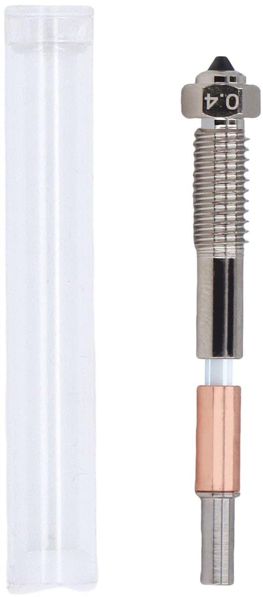 Dailygoods- Printermondstuk Hoge Stroom 0,4 Mm - Quick Swap - Koperlegering/Gehard Staal - Naadloze Pasvorm - Hoge Gladheid - Precisie Engineering - 3D-printer Nozzle