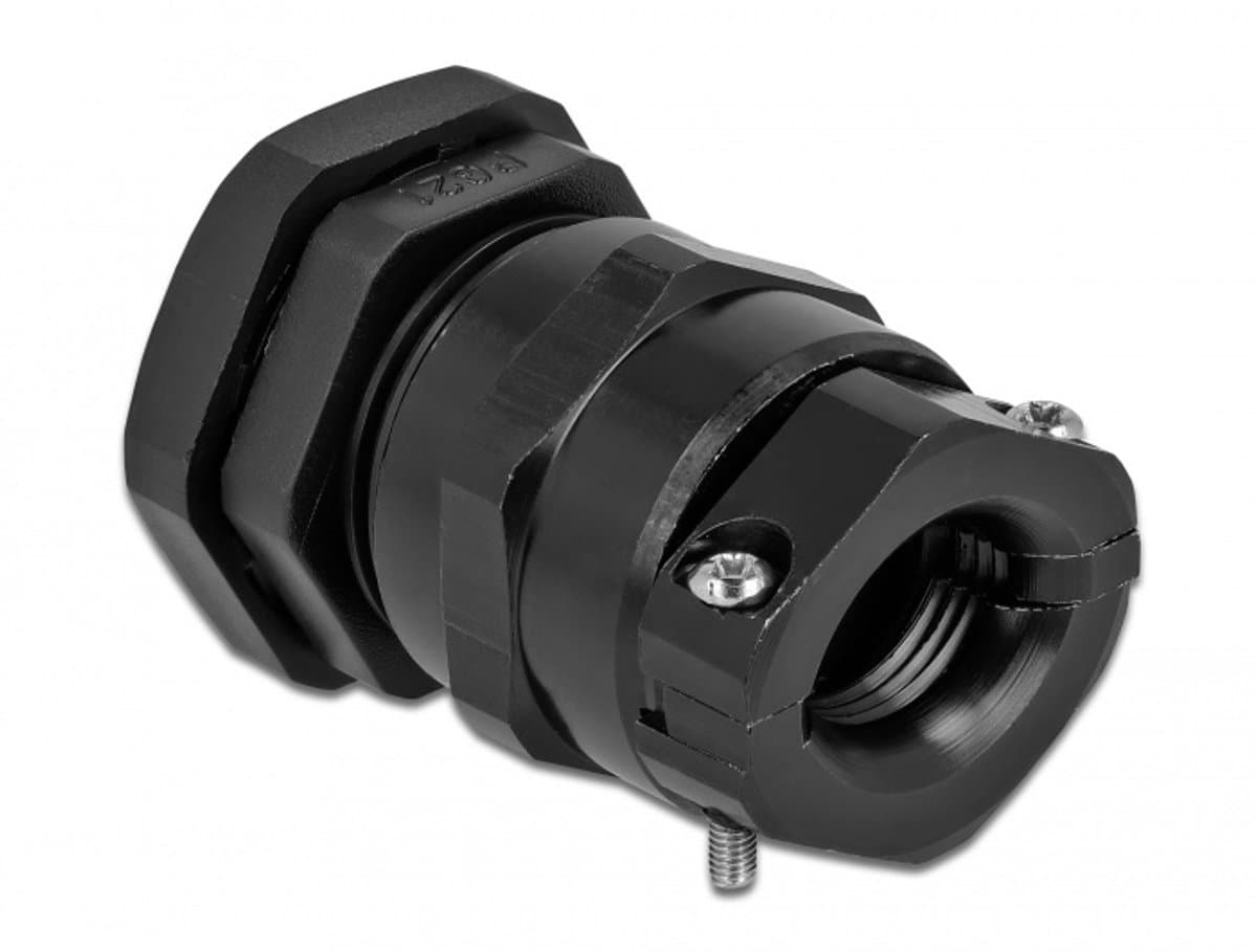 Kabelwartel pg21 met trekontlasting en buigbescherming zwart