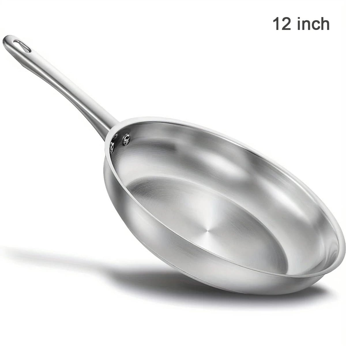 Allero Koekenpan - RVS - Hapjespan - Koekenpannen - Inductie - 30cm - PFAS-vrij - Zilver - Koekepan - Roestvrijstalen handvat