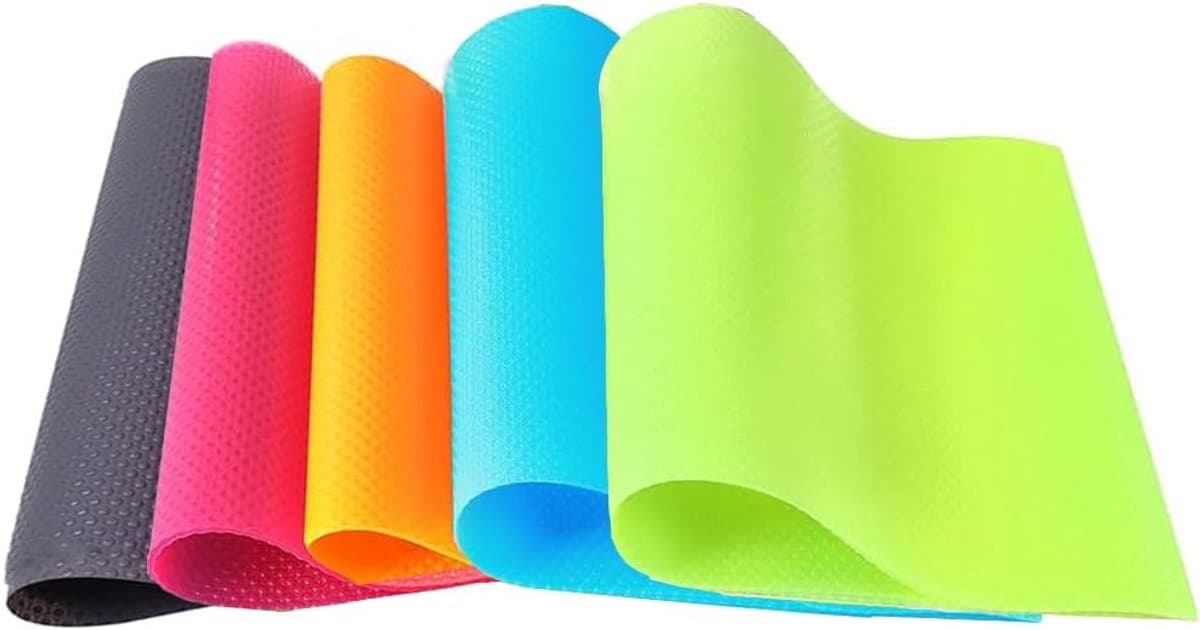 Koelkastmatten Set - Vocht absorberend - Keuken Organisatie - Op maat snijdbaar - 45 x 29 cm - Feest 10