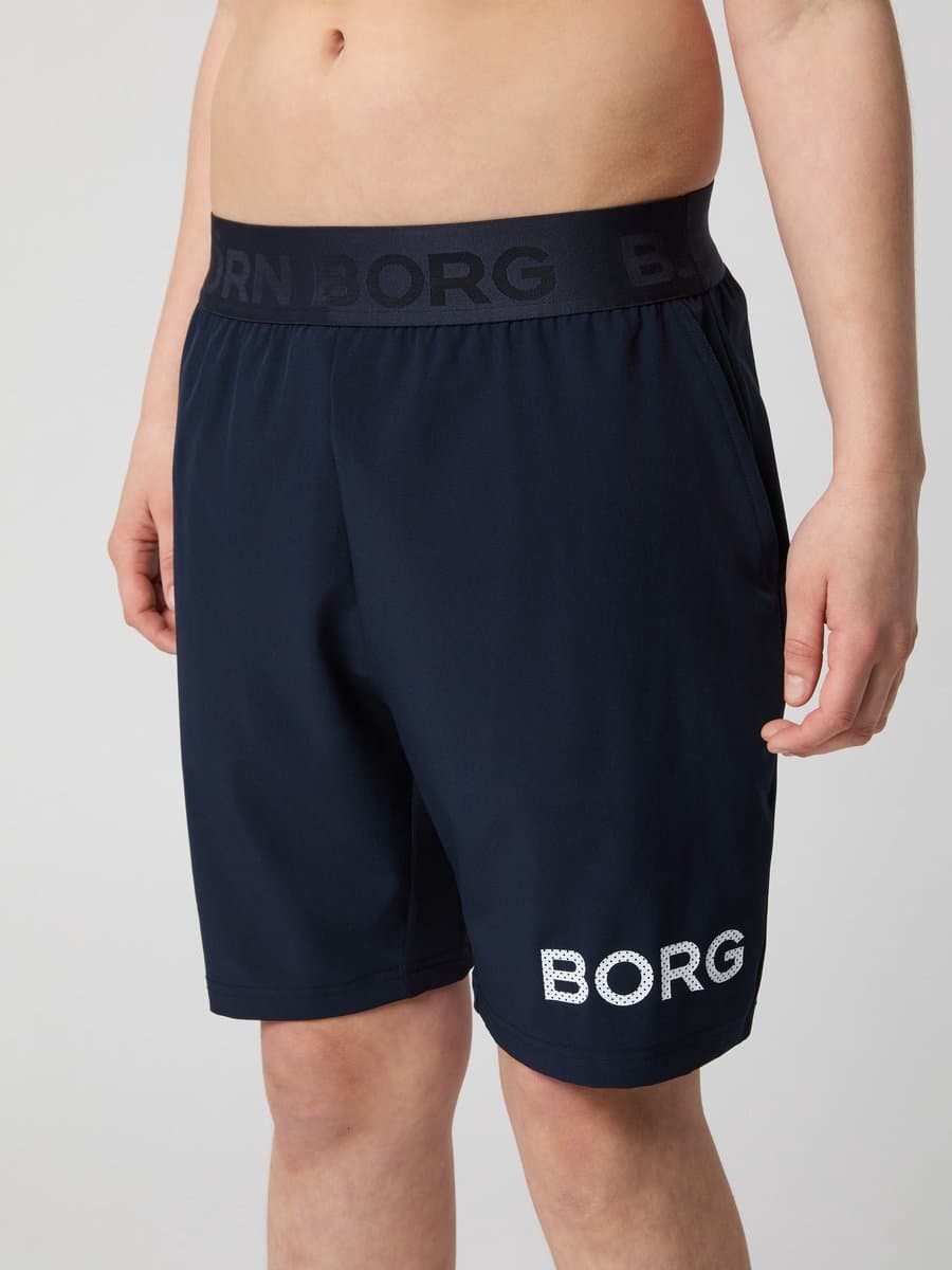 Björn Borg Sportbroek Kort Kinderen Jongens - Gerecycled Polyester - Donkerblauw - Maat 146/152