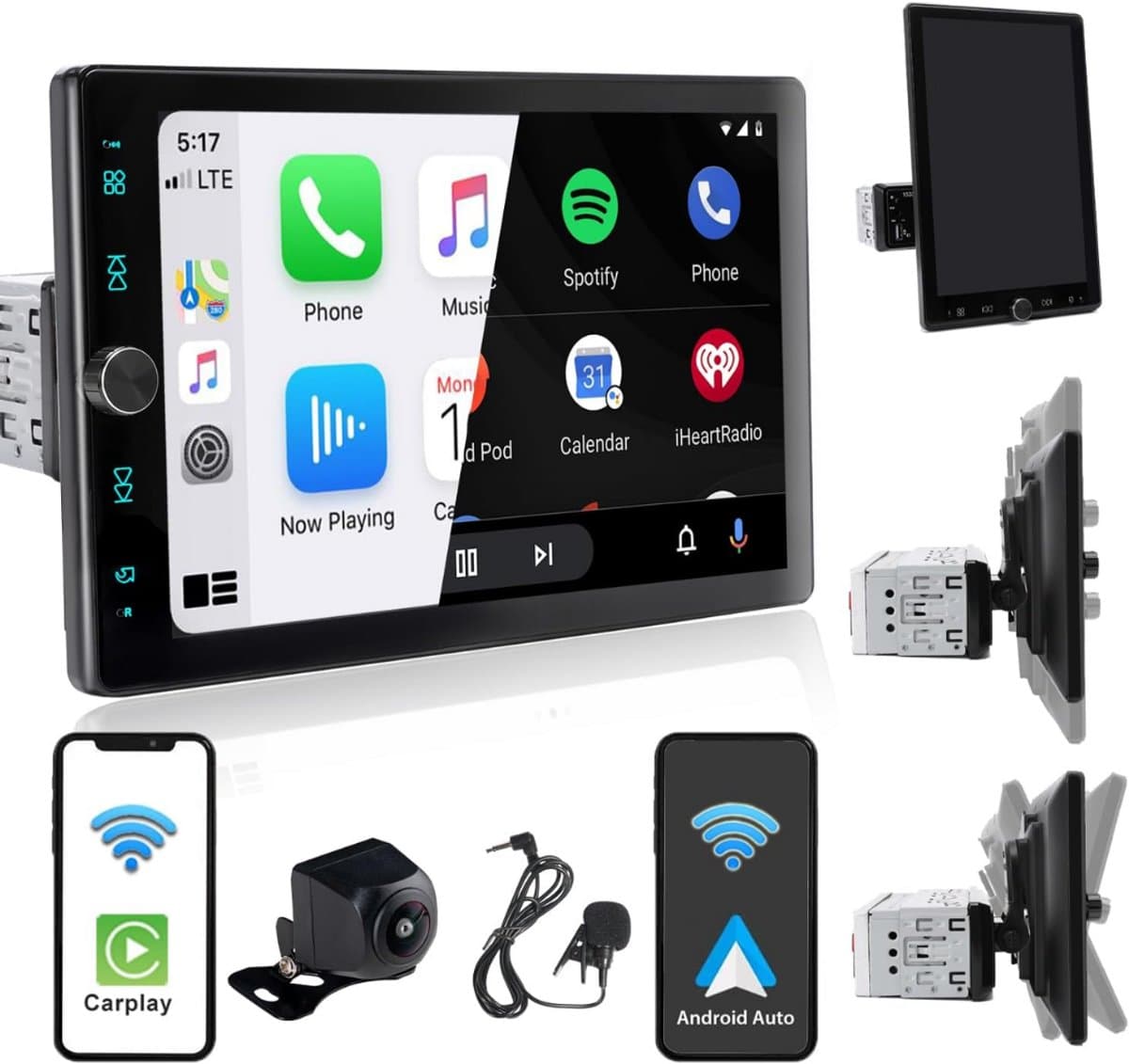 CLGP® Autoradio met Klapscherm - Apple Carplay Scherm - Bluetooth Radio
