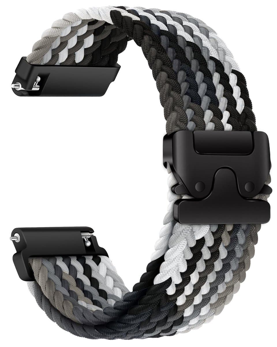 Dailygoods - 20 mm gevlochten horlogeband voor Amazfit en Garmin sporthorloges