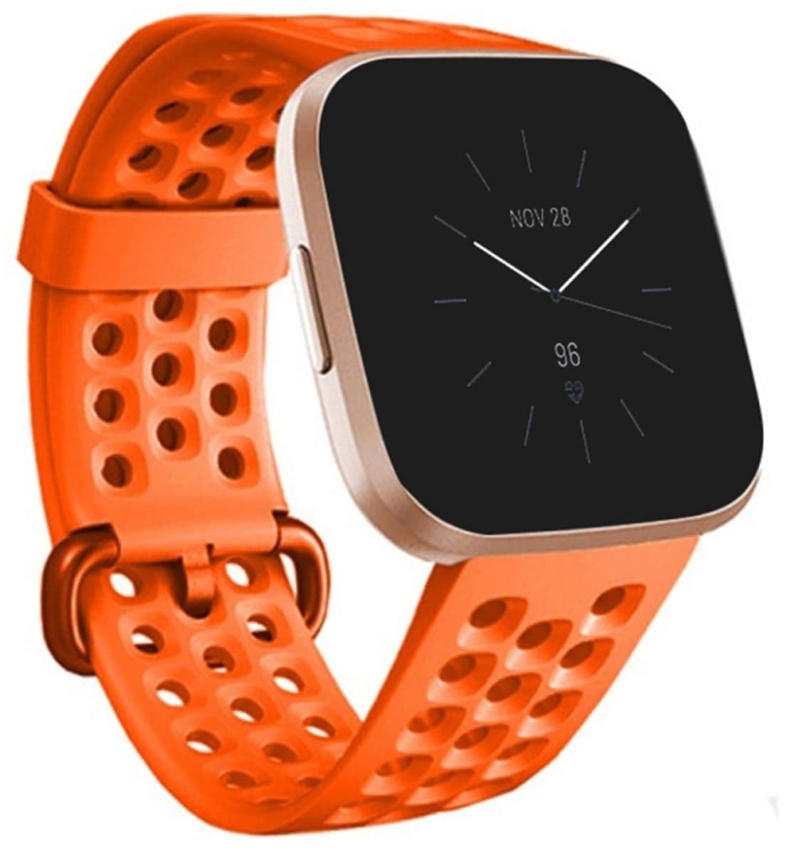Voor FITBIT Versa 2 ademende siliconen horlogeband (oranje)