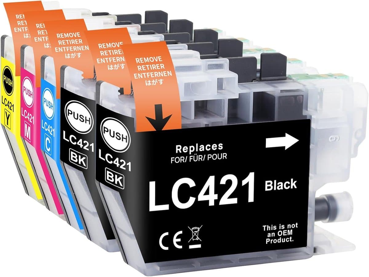 Ink Cartridges - Printer Inkt Multipack - Thuisprinten - Compatibel met Brother - 5 Stuks - Zwart Cyaan Magenta Geel