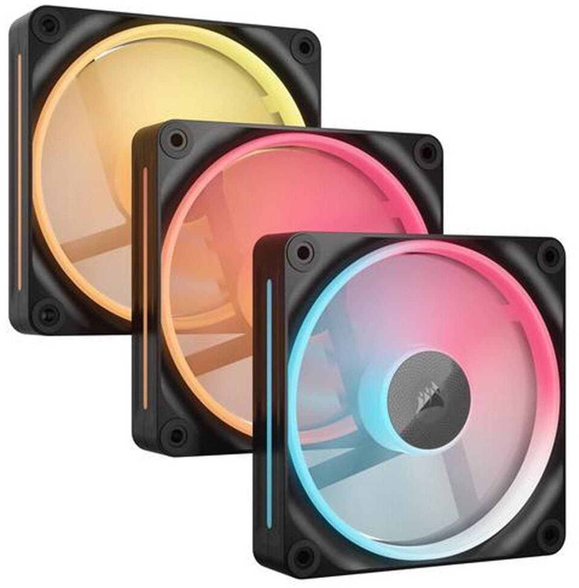 Corsair iCUE LINK LX120-R RGB computer behuizing ventilator 12 cm zwart, 3 stuks