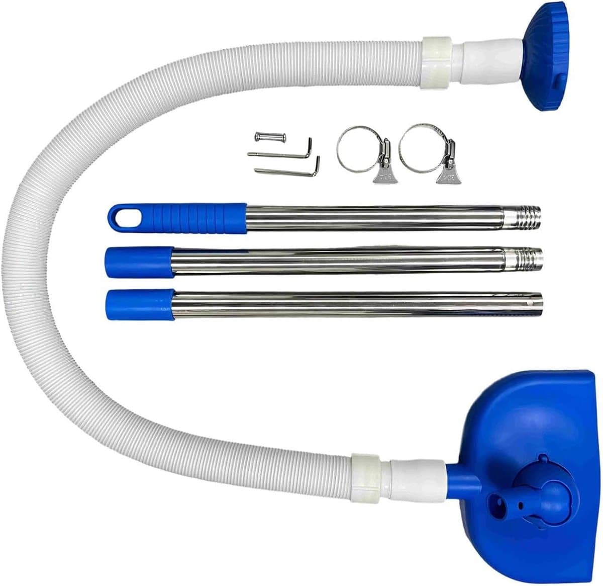 Zwembad Stofzuiger - Waterstofzuiger - Zwembad Onderhoud - Efficiënte Vuilverzameling - 155 cm - Blauw