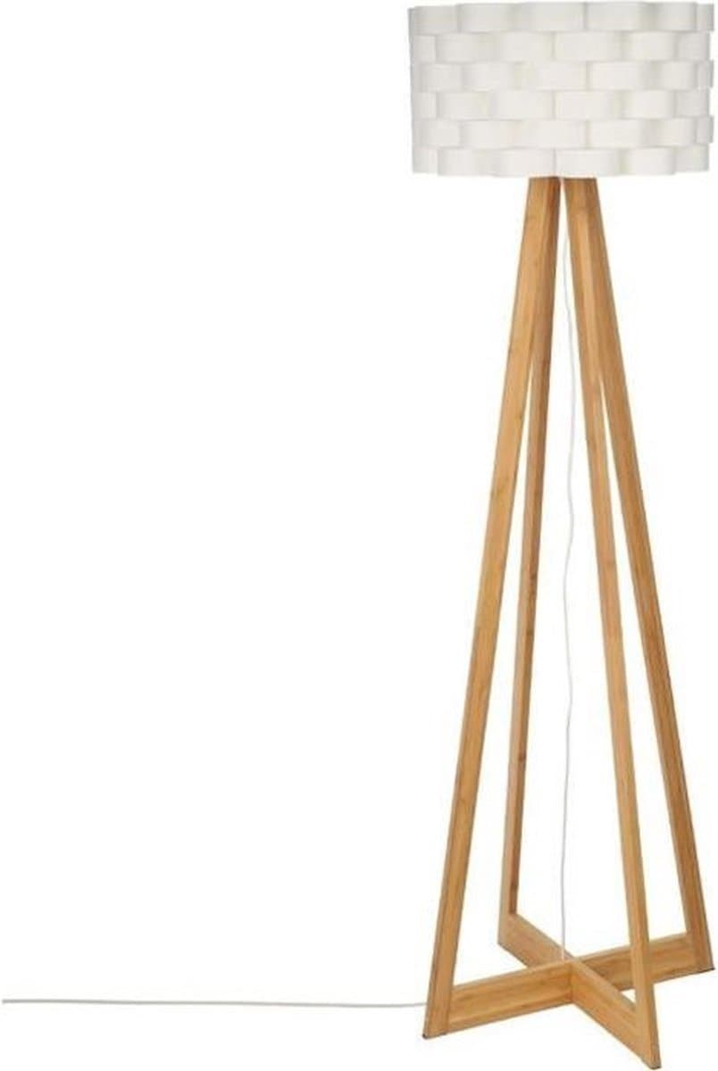 Moki multi-leg floor lamp 150cm high white bamboo