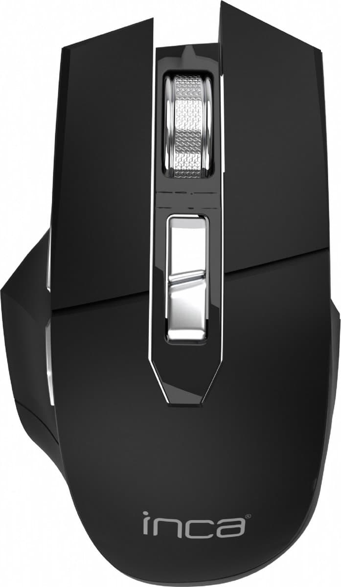 BasicTeQ: INCA IWM-555 muis Bluetooth - Wireless - USB en/of Type C - Oplaadbaar. DPI: 800-1200-1600.