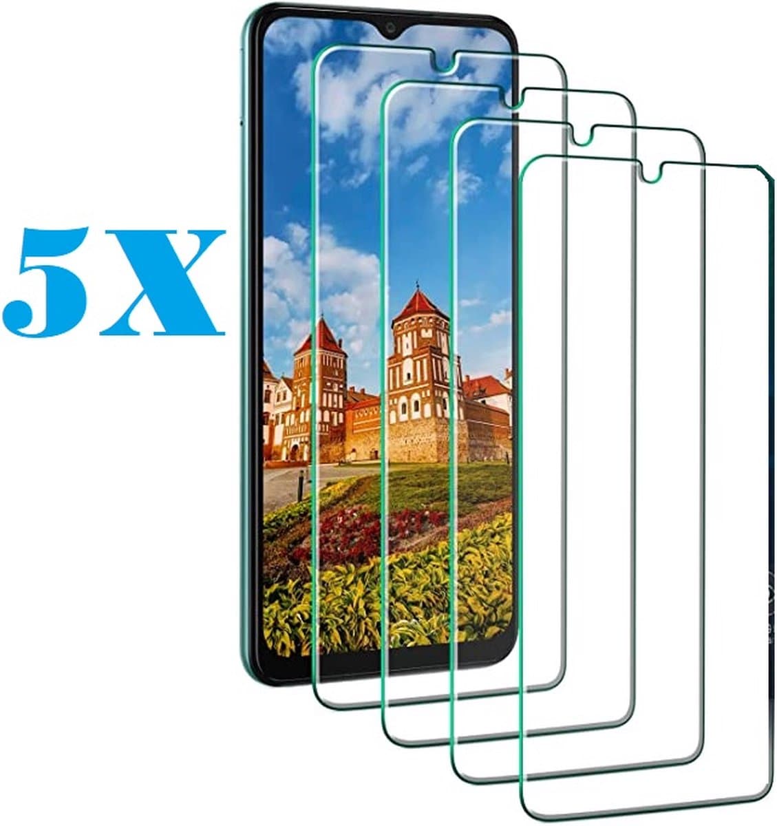 Screenprotector Glas - Tempered Glass Screen Protector Geschikt voor: Samsung Galaxy A33 5G A336 - 5x