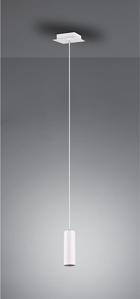 LED Hanglamp - Trion Mary - GU10 Fitting - 1-lichts - Rond - Mat Wit - Aluminium