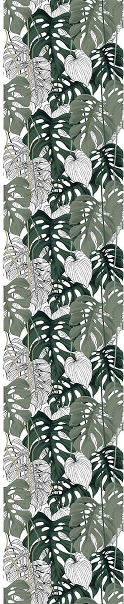 Voorgelijmd vliesbehang - TROPICAL MONSTERA PALMBLADEREN - 1 rol van 300x60cm