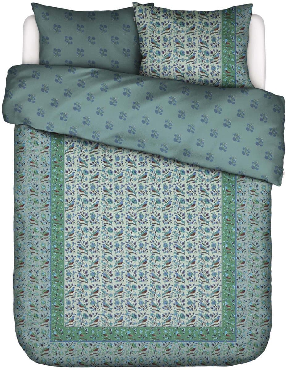 Essenza Valeria Dekbedovertrek Subtle green - Lits-Jumeaux - 240x200/220 cm