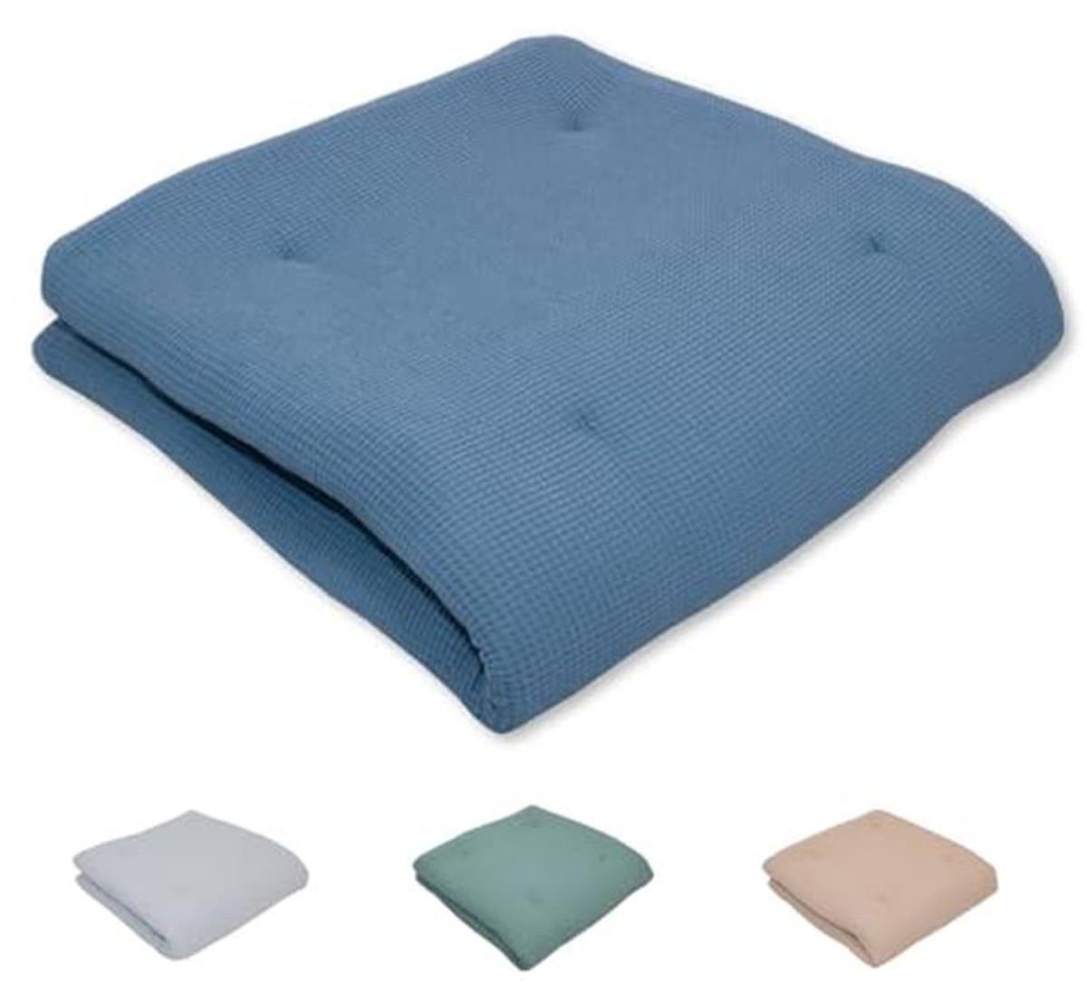 Baby kruipdeken 140x140 cm gewatteerd in blauw - 100% ÖkoTex katoen, ideaal als speelkleed en boxinzet