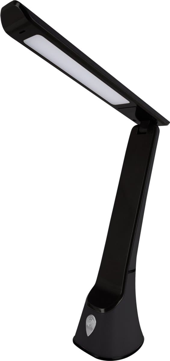 GIBON Bureaulamp - LED - 8W - CCT Aanpasbare lichtkleuren - 2700K/ 4000K/ 6500K - Telefoonhouder - Zwart