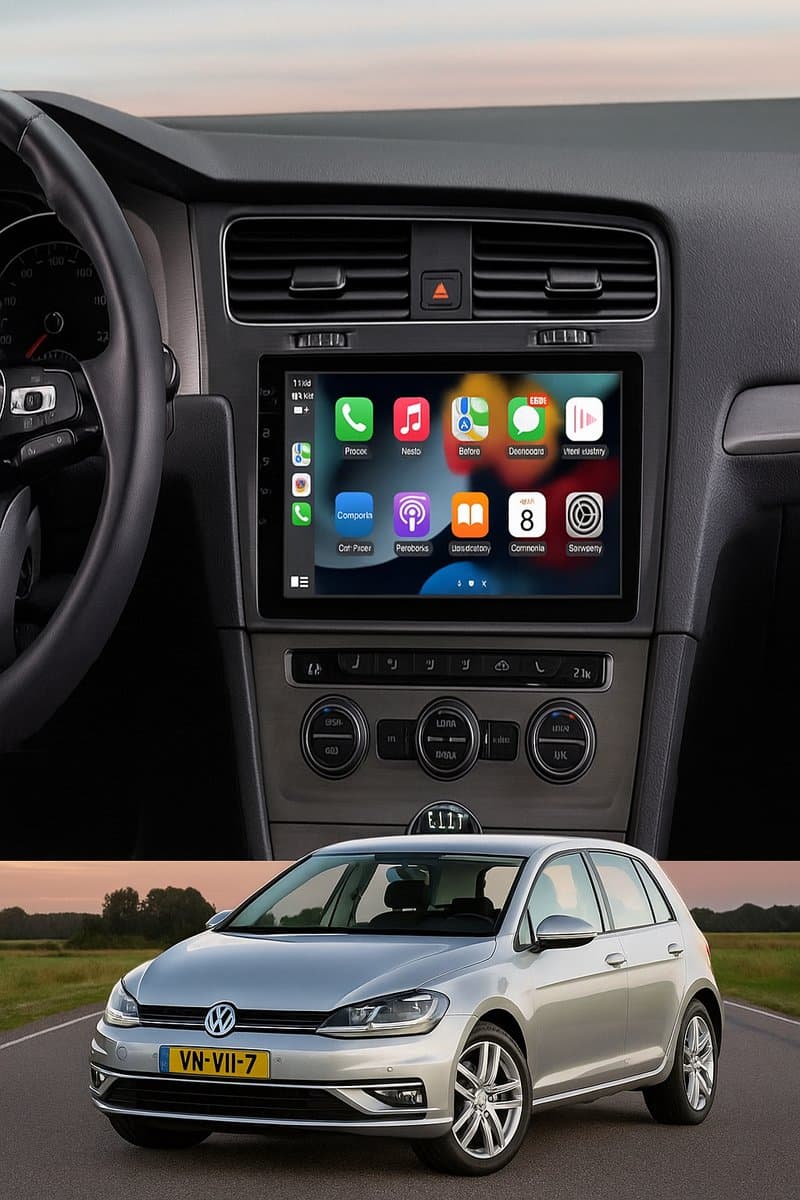 ADIVOX 10.1 T1 inch geschikt voor VW Golf 7 2013-2018 Android 15 2GB/32GB Quad Core CarPlay/Auto/Wifi/RDS/DSP