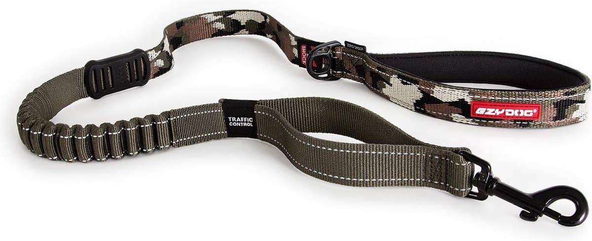 EzyDog Zero Shock Lange Honden Riem - Looplijn voor Hond - 120cm - Camouflage