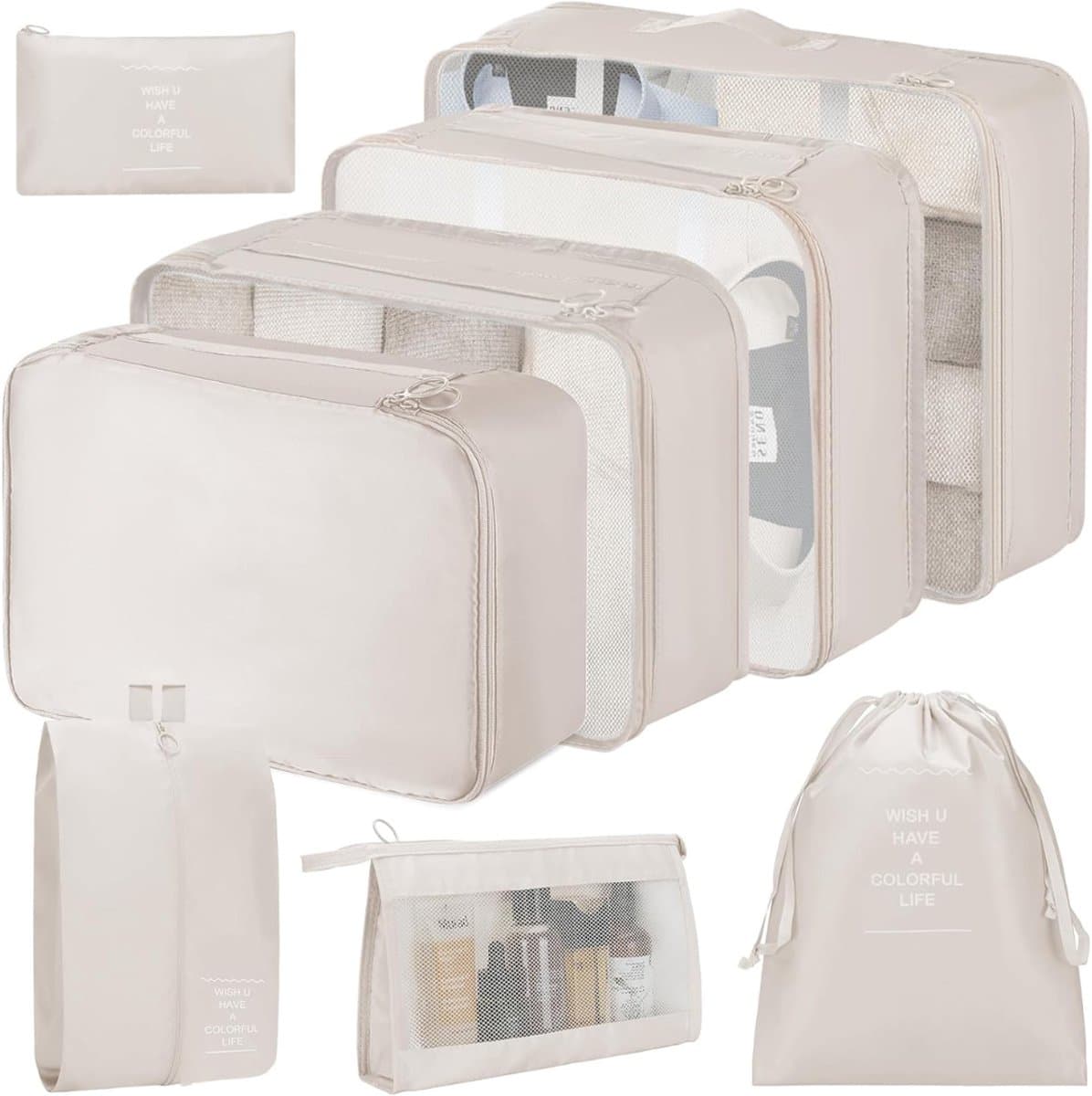 Octav8® Kofferbak organizer - Auto accessoires - Organizer - Set van 8 - Beige