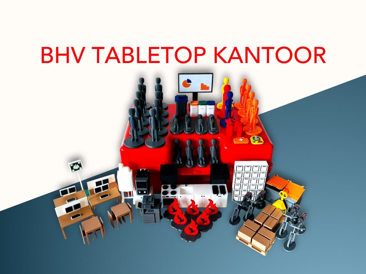 BHV Tabletop Kantoor - Oefenset voor BHV training, ontruiming en calamiteitenoefeningen