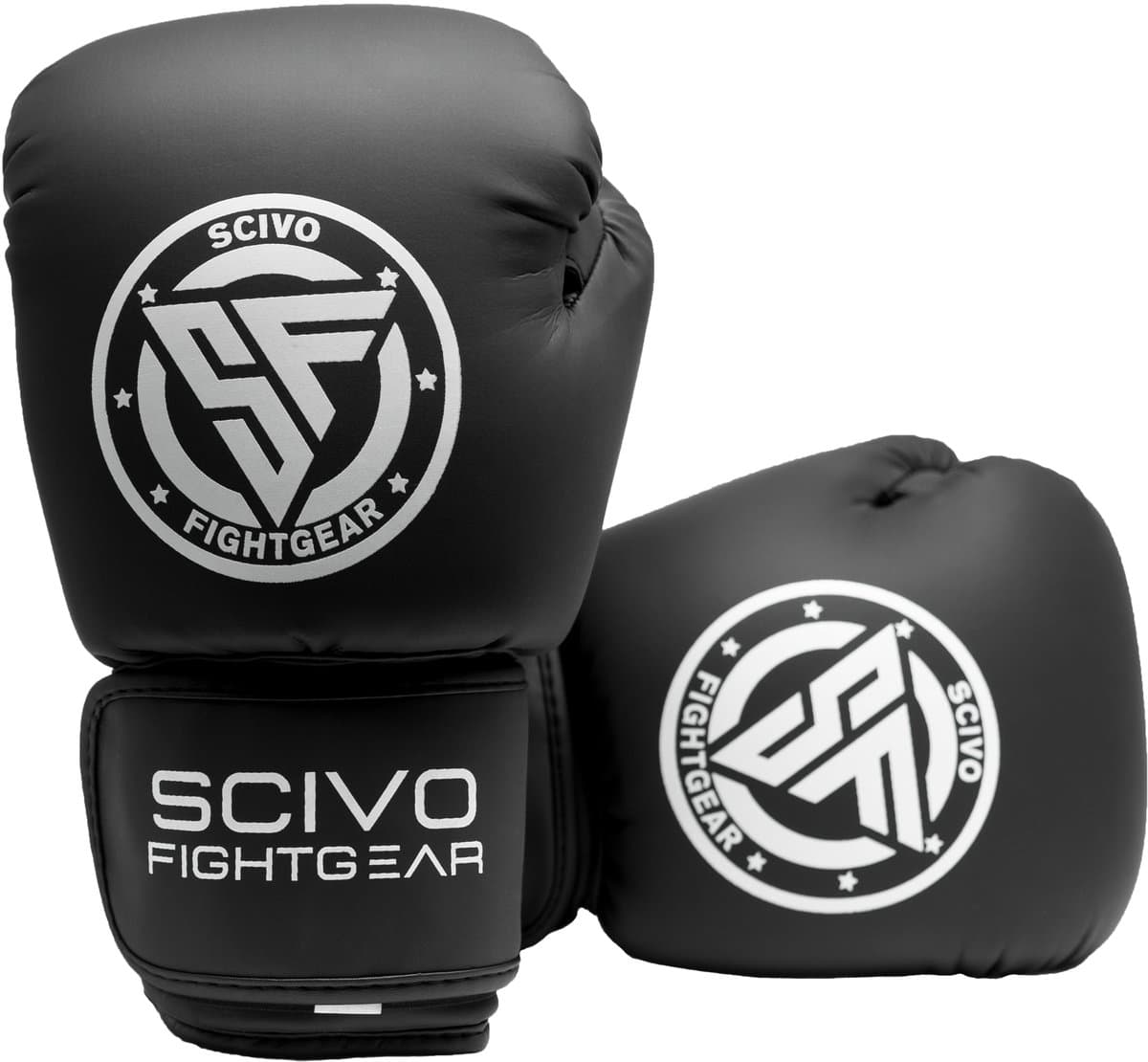 Stealth Kickboxing Gloves Black/White (12OZ)