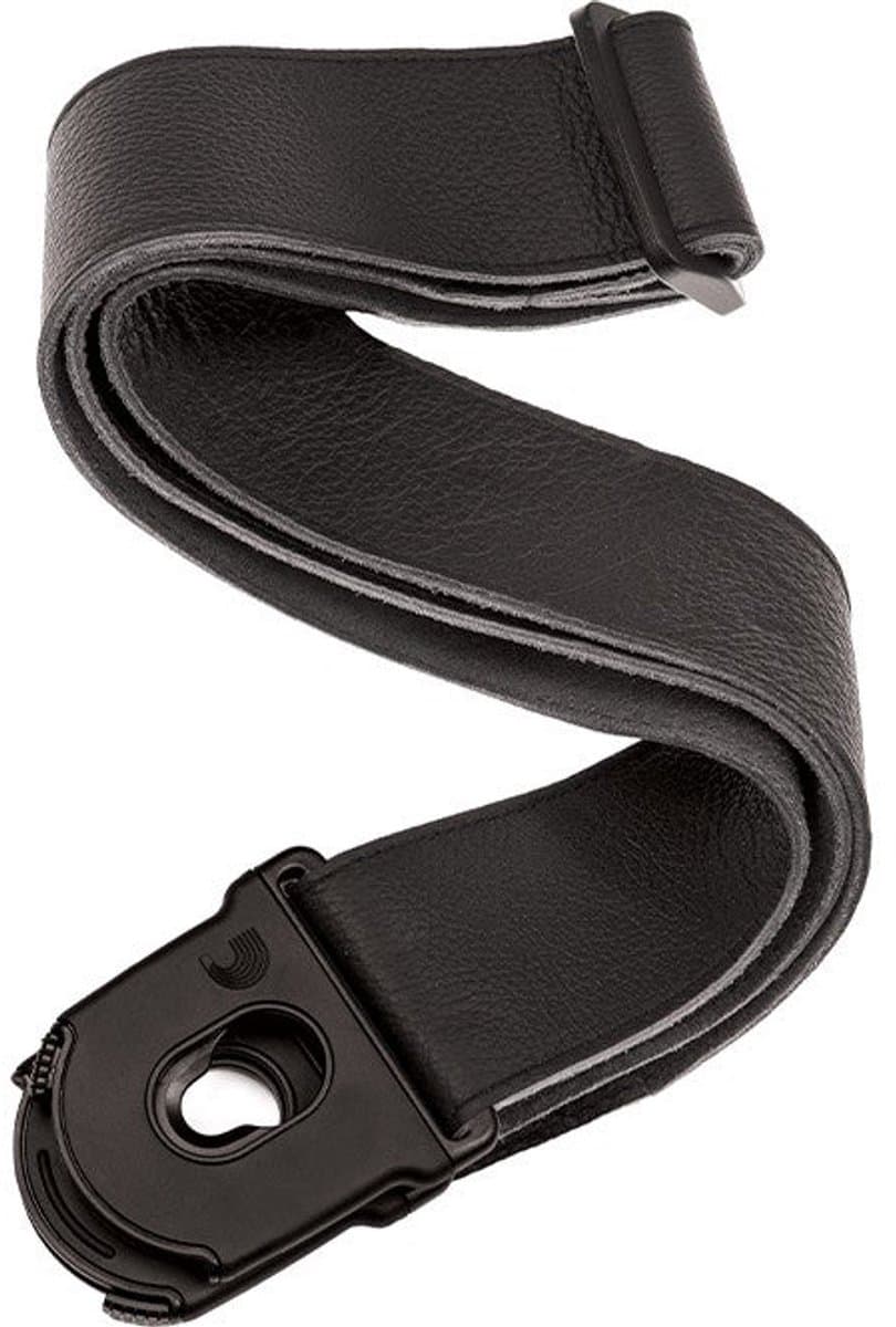 D'Addario 50PLL00 Planet Lock gitaarband zwart leer