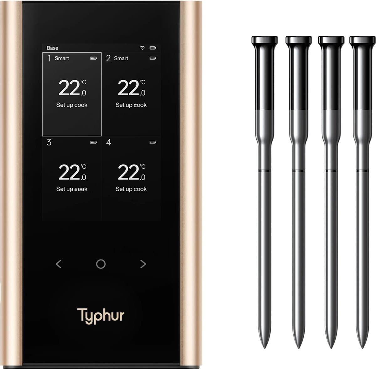 Typhur Sync Gold Quad - Wireless Thermometer - Sub 1GH - Bluetooth - Wifi