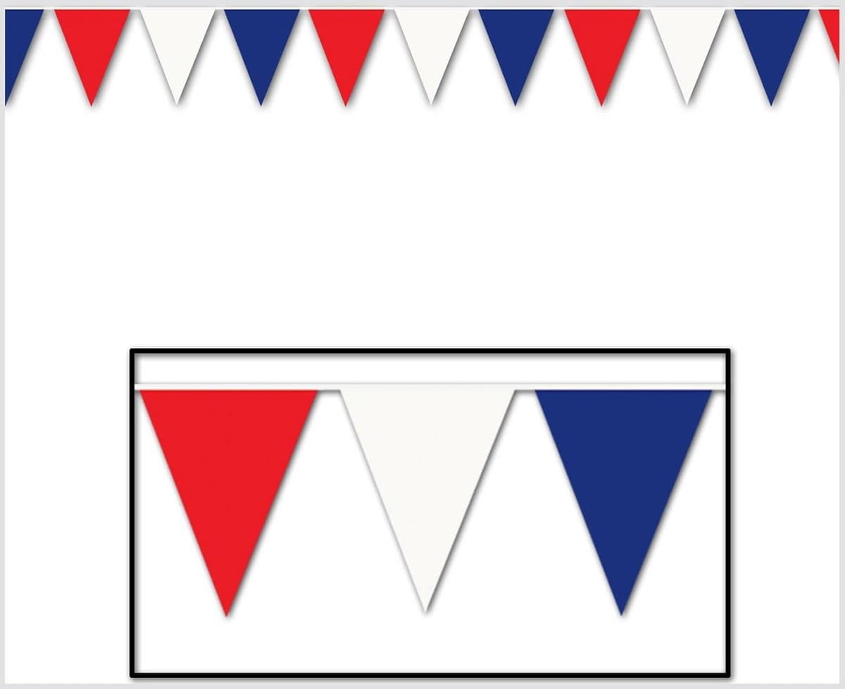 Feestelijke Slingerset Rood Blauw Wit voor Buiten en Binnen