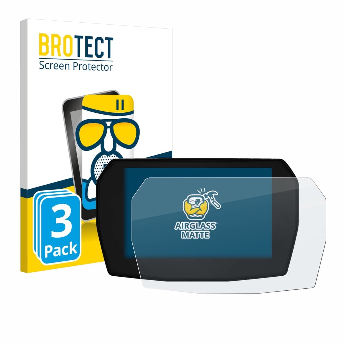 BROTECT - Screenprotector voor Ducati Streetfighter V2 2025 - Folie Beschermfolie Beschermglas matte 3 Stuks