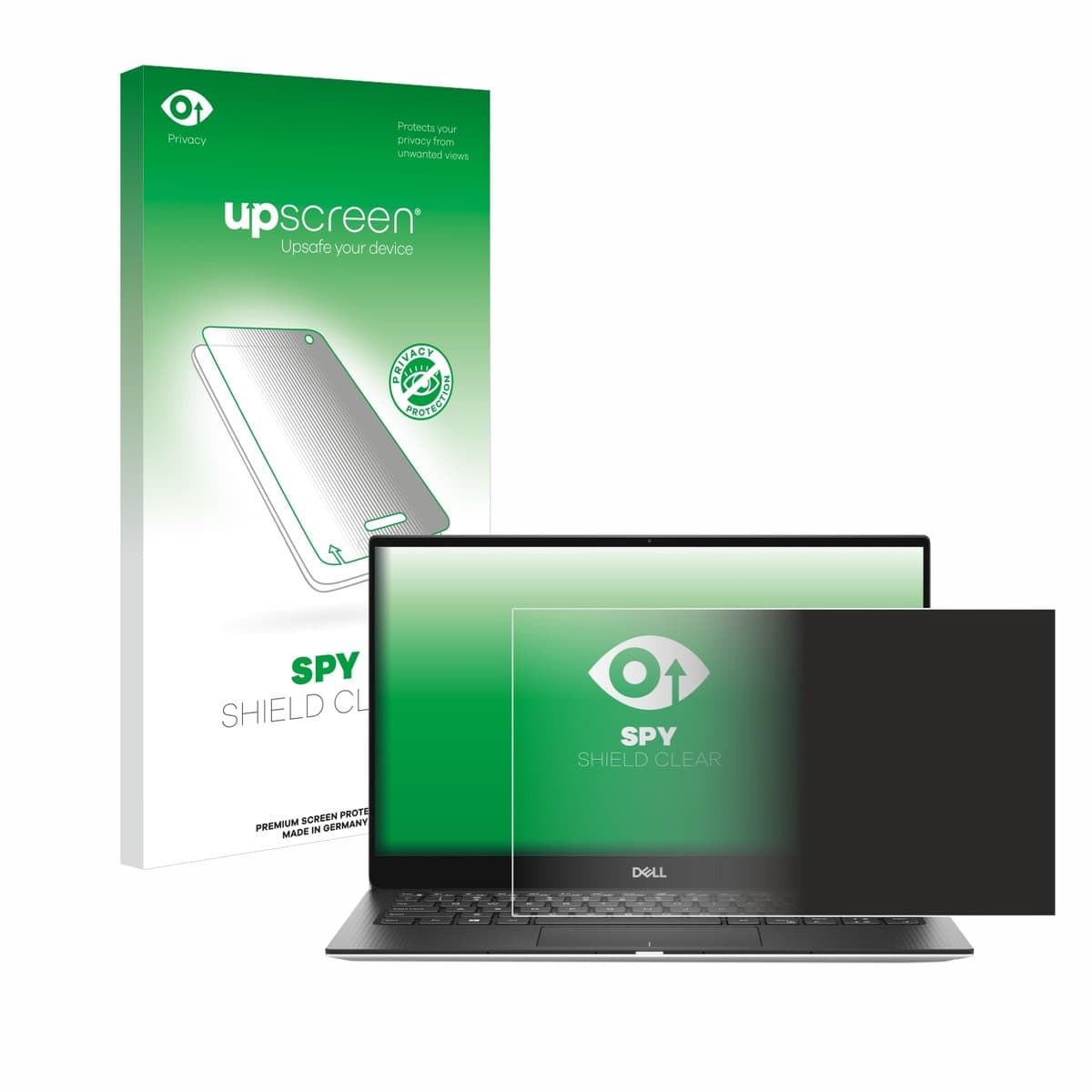 upscreen - privacy screenprotector voor Dell XPS 13 7390 - Folie Beschermfolie Blauwlichtfilter