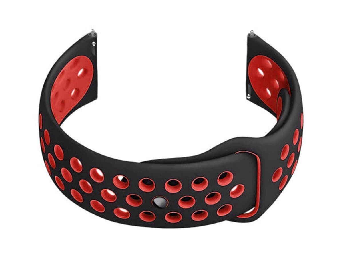 Pacific Smartwatch Serie U11 - Rubberen Band - Zwart/Rood - 20mm