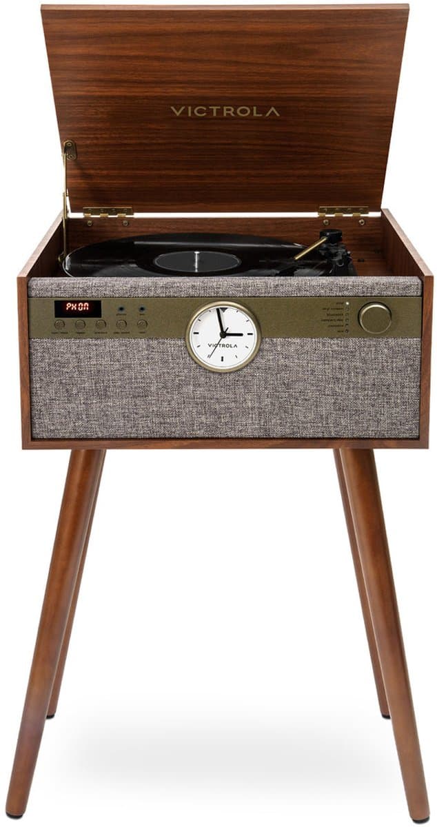 Victrola VTA-835SB Century with legs & clock - music center - Platenspeler - CD/cassette/BT