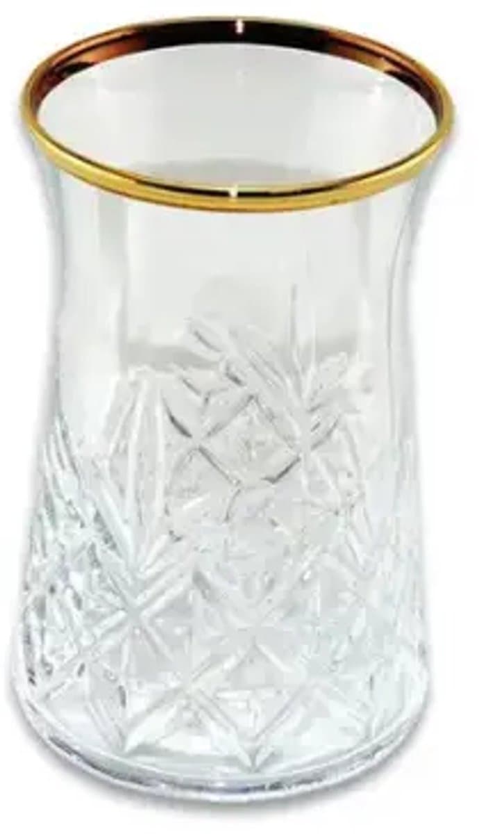 Pasabahce – theeglazen – Timeless – gouden rand – 160ml – goud – set van 6