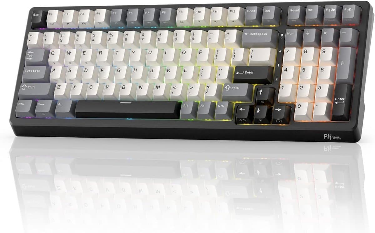 Draadloos Mechanisch Toetsenbord 95% Layout met Numpad - Hot-Swap, Tri-Mode (BT/2.4G/USB-C)