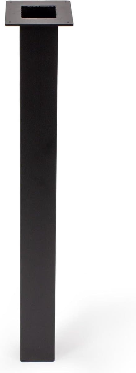 Set van 4 Zwarte Metalen Tafelpoten 43 cm Hoog - Stevige Meubelpoten Vierkant Profiel