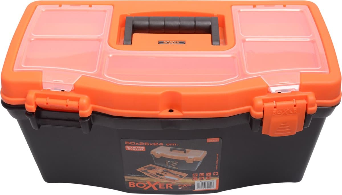 Boxer® Gereedschapskist 20” met opbergruimte in deksel 50 x 26 x 24 cm.