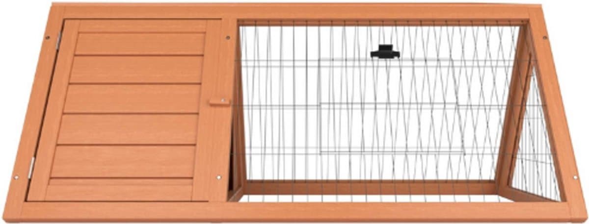 Thuys – Konijnenhok Van Hout – Driehoekige Huisdierenkooi – Voor Haas / Cavia’s – Met Uitloop
