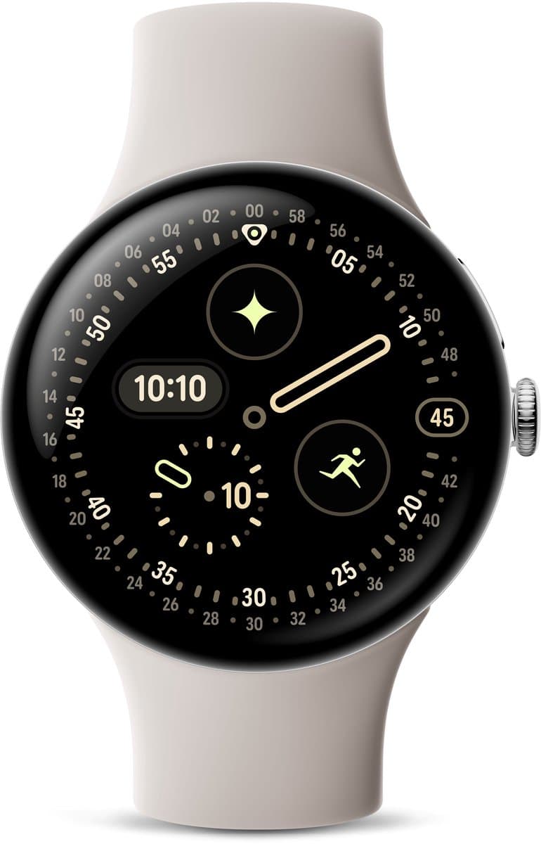 Google Pixel Watch 4 Zilver/Crème 45 mm