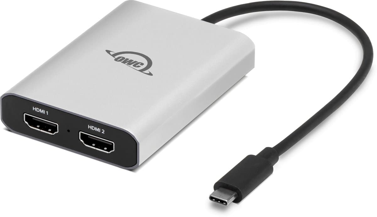 OWC USB-C naar Dual HDMI 4K Display Adapter met DisplayLink - Geschikt voor M1/M2/M3/M4 Macs en PC