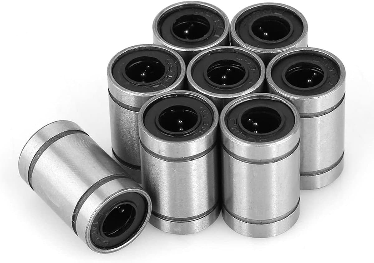 Allecto Plus - Lineaire kogellager bus 6mm - 8 stuks voor 3D-printer en CNC onderdelen. Met dubbel rubber afgedichte behuizing. Optimaliseer je machine!