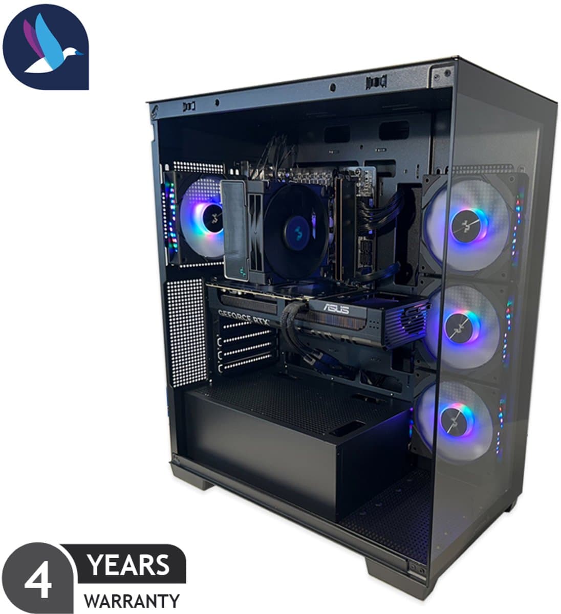 DeepCool IV Gaming PC - Intel Core i9 14900KF - NVIDIA RTX 5070 - 32 GB RAM - 1 TB SSD - WiFi - BT