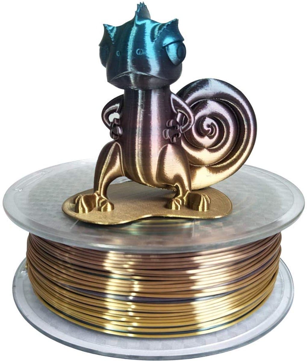 PLA-filament 1,75 mm - 1 kg - metallic zijdeverkleuring - geschikt voor 3D-printers