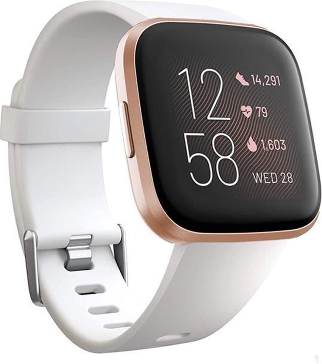 Fitbit Versa silicone band (wit) - Afmetingen: Maat L