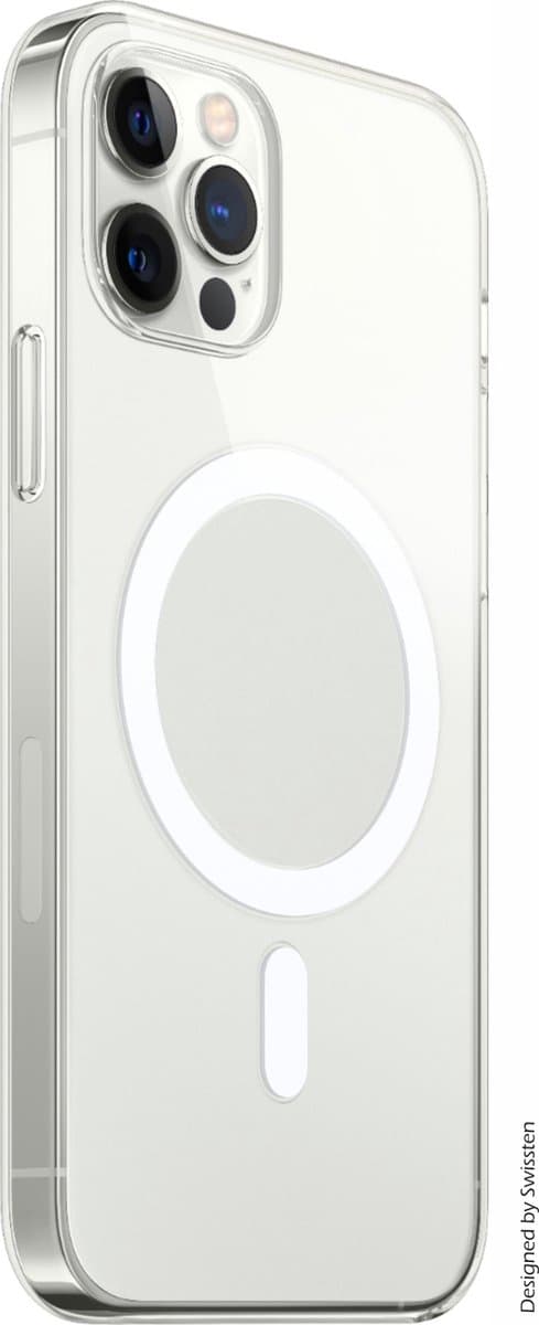 Swissten Hoesje - Geschikt voor iPhone 13 Pro - Geschikt voor Magsafe - Siliconen - Transparant