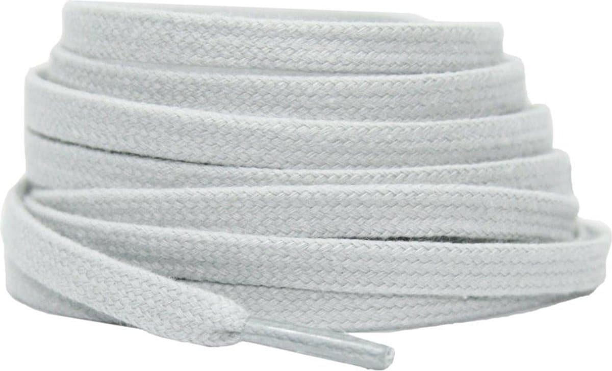 Platte katoenen veters 6mm Lichtgrijs 120cm - sneakers
